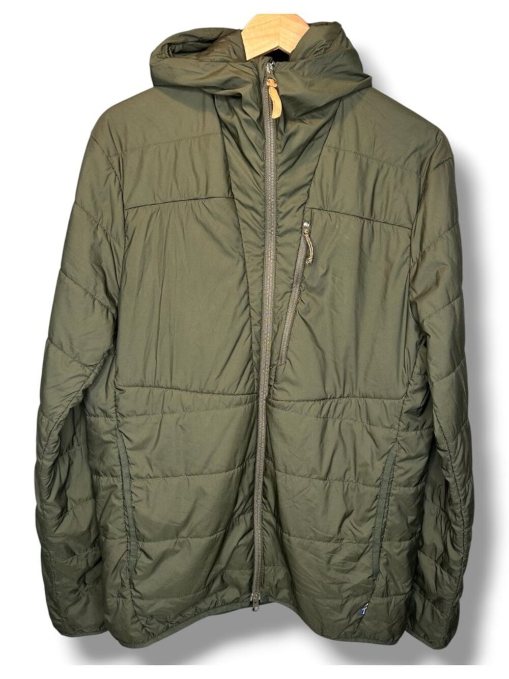 Fjallraven Keb Padded Hoodie Jacket Mens Green Outdoor Gorpcore